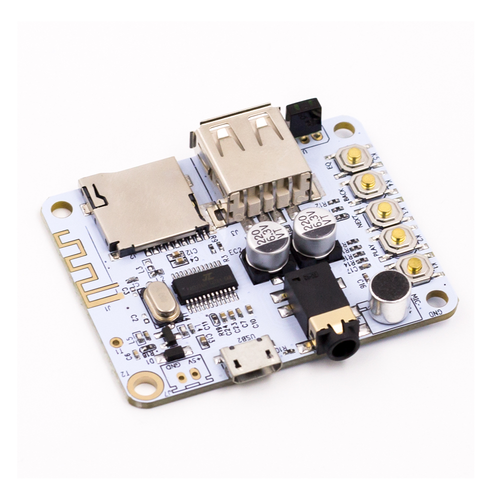 Плата аудиоприёмника c пультом Bluetooth AUX, MP3, батарейка в комплекте